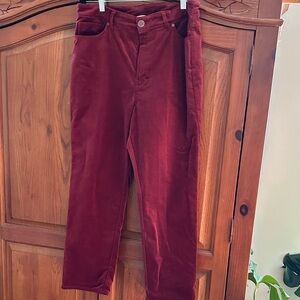 Soft Surroundings Red Straight Leg Pants